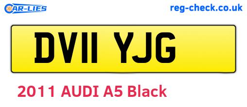 DV11YJG are the vehicle registration plates.