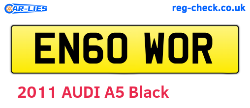 EN60WOR are the vehicle registration plates.