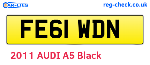 FE61WDN are the vehicle registration plates.