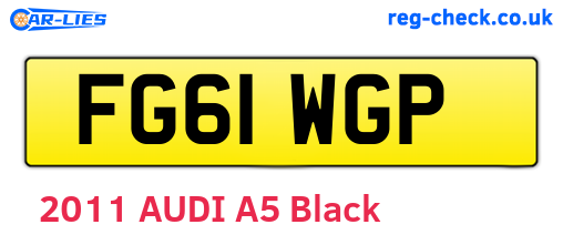 FG61WGP are the vehicle registration plates.