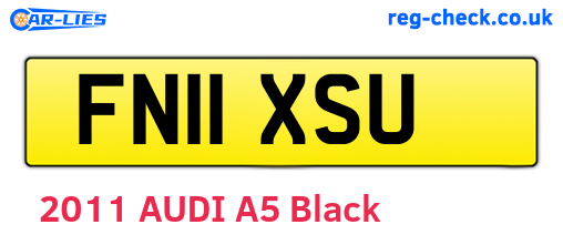 FN11XSU are the vehicle registration plates.