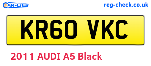 KR60VKC are the vehicle registration plates.