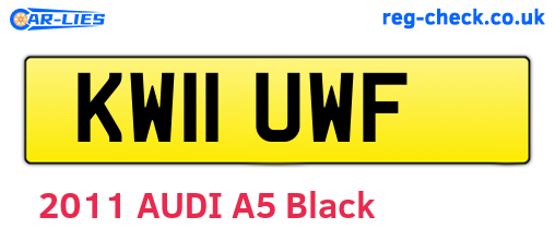 KW11UWF are the vehicle registration plates.