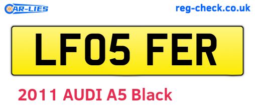 LF05FER are the vehicle registration plates.