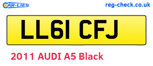 LL61CFJ are the vehicle registration plates.