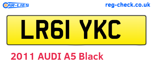 LR61YKC are the vehicle registration plates.