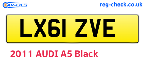 LX61ZVE are the vehicle registration plates.