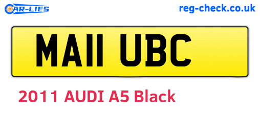 MA11UBC are the vehicle registration plates.