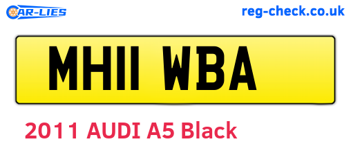 MH11WBA are the vehicle registration plates.