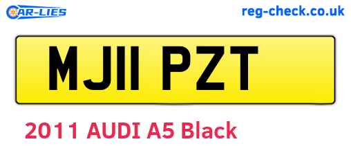 MJ11PZT are the vehicle registration plates.