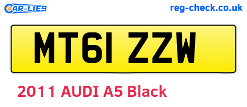 MT61ZZW are the vehicle registration plates.