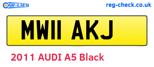 MW11AKJ are the vehicle registration plates.