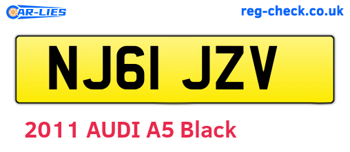 NJ61JZV are the vehicle registration plates.