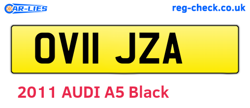 OV11JZA are the vehicle registration plates.