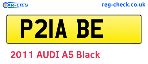 P21ABE are the vehicle registration plates.