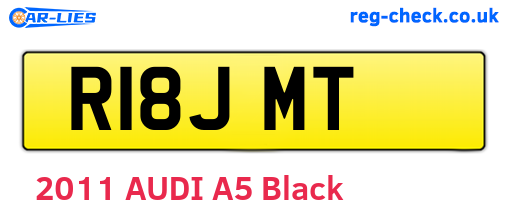 R18JMT are the vehicle registration plates.