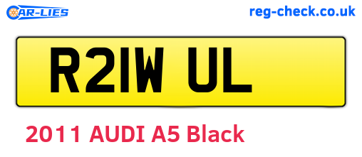 R21WUL are the vehicle registration plates.