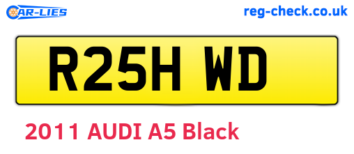R25HWD are the vehicle registration plates.