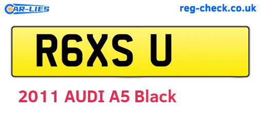 R6XSU are the vehicle registration plates.