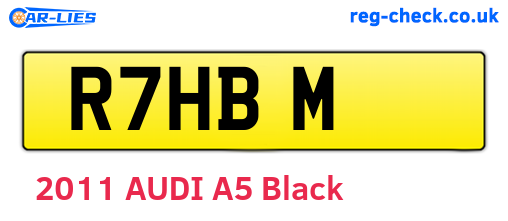 R7HBM are the vehicle registration plates.