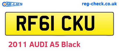 RF61CKU are the vehicle registration plates.