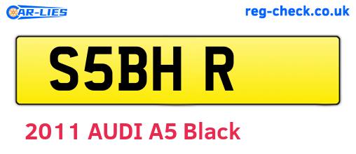 S5BHR are the vehicle registration plates.