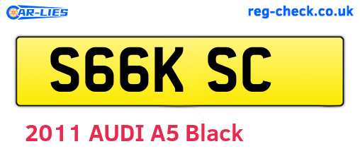 S66KSC are the vehicle registration plates.