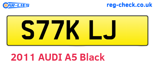 S77KLJ are the vehicle registration plates.