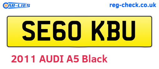 SE60KBU are the vehicle registration plates.