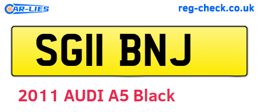 SG11BNJ are the vehicle registration plates.