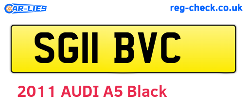 SG11BVC are the vehicle registration plates.