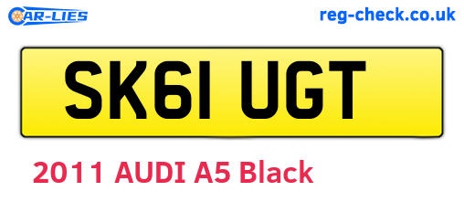 SK61UGT are the vehicle registration plates.