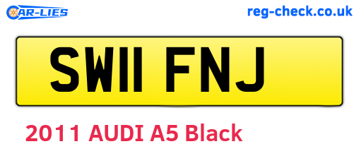 SW11FNJ are the vehicle registration plates.