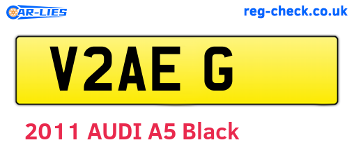 V2AEG are the vehicle registration plates.