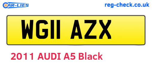 WG11AZX are the vehicle registration plates.