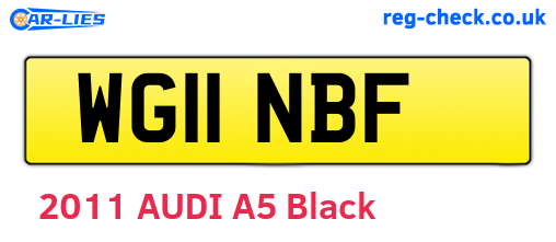 WG11NBF are the vehicle registration plates.