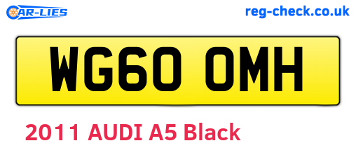WG60OMH are the vehicle registration plates.