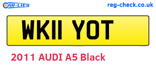 WK11YOT are the vehicle registration plates.