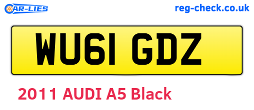 WU61GDZ are the vehicle registration plates.