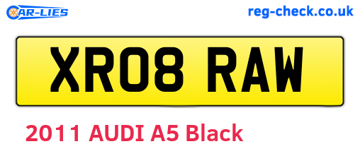XR08RAW are the vehicle registration plates.