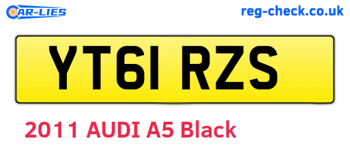 YT61RZS are the vehicle registration plates.
