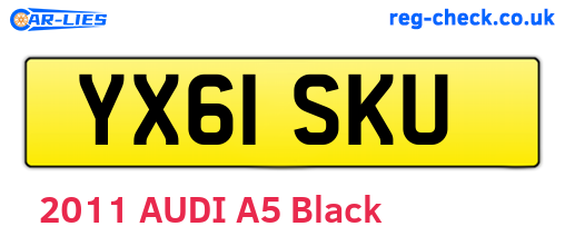 YX61SKU are the vehicle registration plates.
