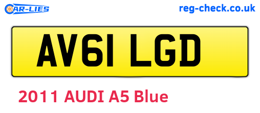 AV61LGD are the vehicle registration plates.