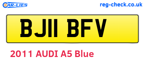BJ11BFV are the vehicle registration plates.