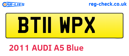 BT11WPX are the vehicle registration plates.