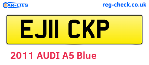 EJ11CKP are the vehicle registration plates.