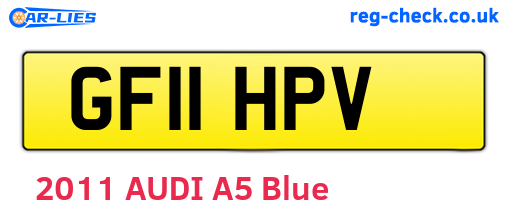 GF11HPV are the vehicle registration plates.