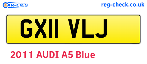 GX11VLJ are the vehicle registration plates.