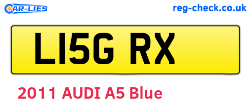 L15GRX are the vehicle registration plates.