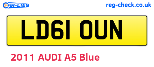 LD61OUN are the vehicle registration plates.